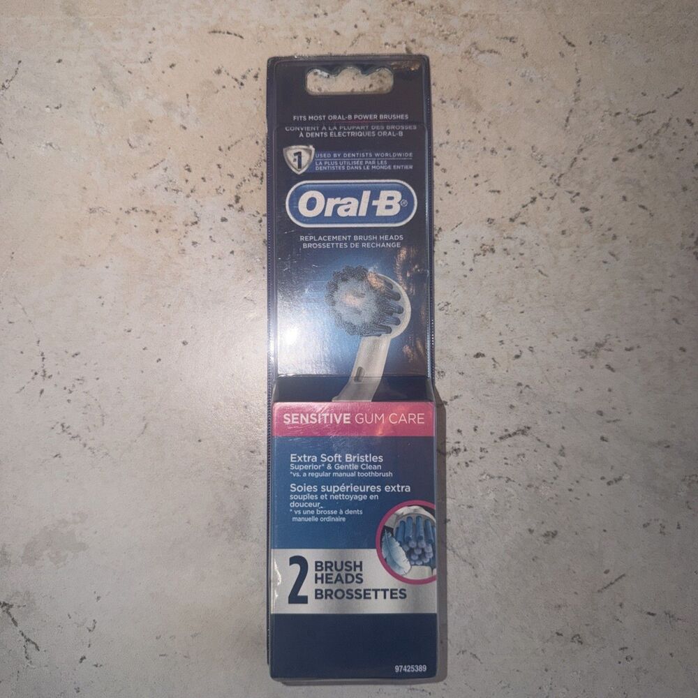 Oral-B Sensitive Gum Care Electric Toothbrush Brush Heads 2 Heads